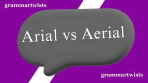 Arial vs Aerial