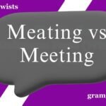 Meating vs Meeting