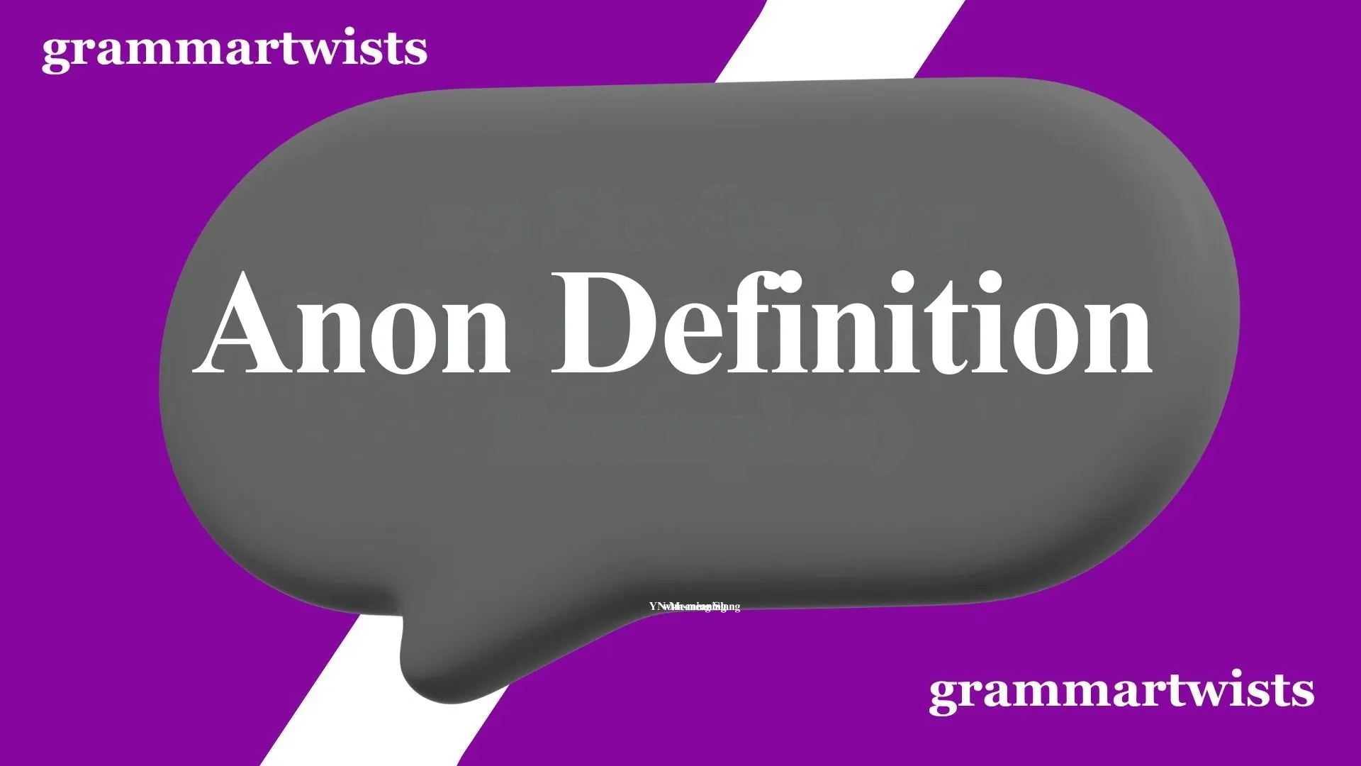 Anon Definition