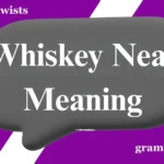 Whiskey Neat Meaning