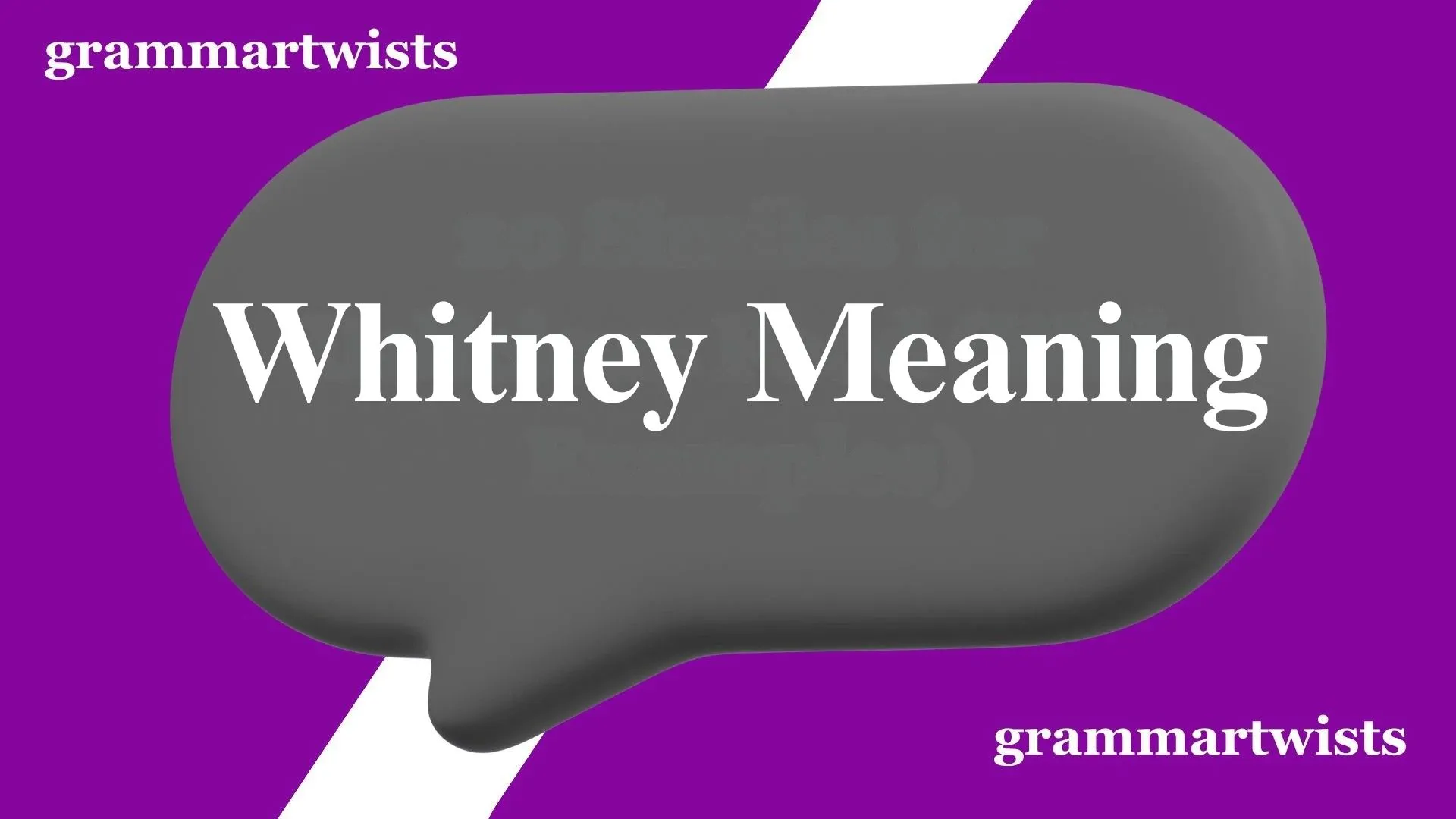 Whitney Meaning